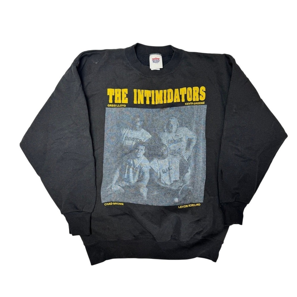 Pittsburgh Steelers NFL Intimidators '90s Pullover‎ Crewneck Sweatshirt Size L